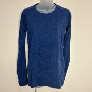 Lululemon Swiftly Tee Navy Blue Long Sleeve Crewneck Top size 10